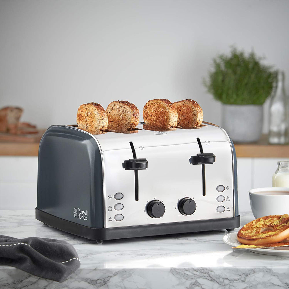 Russell Hobbs Colours Plus 4-Slice Toaster - Grey | 28364